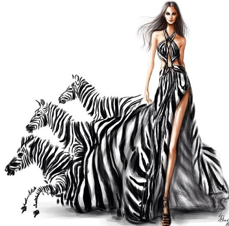 Animal Print Fashion Illustration, Fashion Design Inspiration, Fashion Illustration Sketches Dresses, Charcoal Drawings, Design Moda, Fashion Design Sketchbook, Fashion Drawing Dresses, Sketches Dresses, Fashion Sketchbook