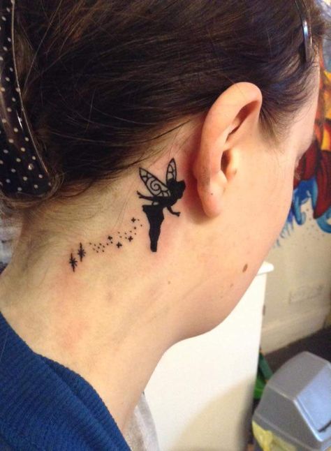 Tattoo Designs Behind Ear, Behind Ear Tattoos For Women, Stay True Tattoo, Behind Ear Tattoos, Ear Tattoos, Fairy Tattoo Designs, Neck Tattoo For Guys, Angel Tattoo Designs, Sun Tattoos