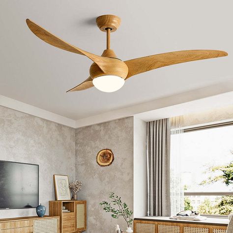 Lamppo 52 Inch Ceiling Fan with Lights Remote Control Pendant Fans for Living Room Salon Simple, Living Room Ceiling Fan, Wood Ceiling Fans, Traditional Ceiling Fans, 52 Inch Ceiling Fan, Ceiling Fan Light, Ceiling Installation, Living Room Ceiling, Led Ceiling Fan