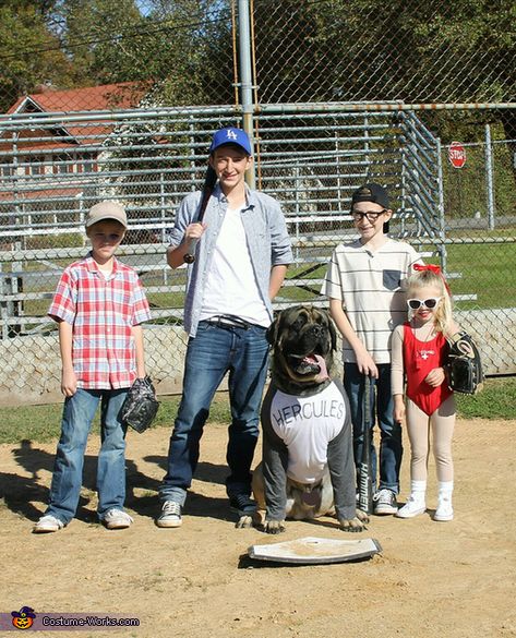 Sandlot Costume Group, Parents Halloween Costumes, Sandlot Family Costume, Sandlot Costume Ideas, Family Sandlot Halloween Costumes, Little Rascals Family Costume, Sandlot Family Halloween Costumes, The Sandlot Family Costumes, Sandlot Trunk Or Treat