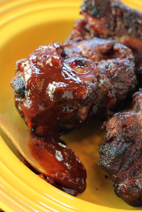 Matt Horn’s Oxtails with Sweet Barbecue Sauce | Food Gal Bbq Oxtails, Smoked Oxtails, Oxtails Recipe, Barbecue Sauce Recipes, Sweet Bar, Meat Dinners, Honey Bbq, Beef Recipes For Dinner, Beef Dinner