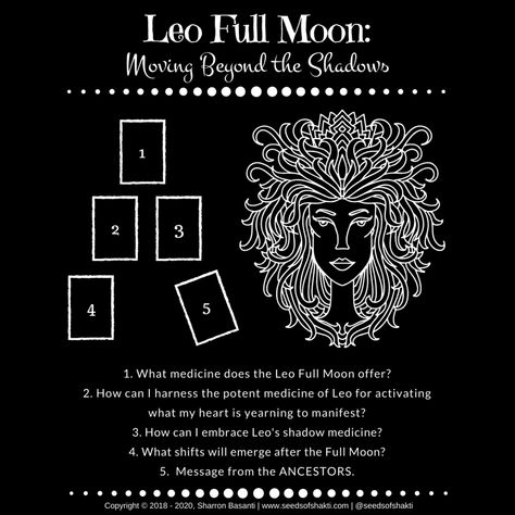 Sacred Ritual for Leo Full Moon – Seeds of Shakti Grimoire Notebook, Leo Full Moon, Full Moon In Leo, Moon Core, Full Moon Tarot, New Moon Full Moon, Leo Tarot, Aries Tarot, Tarot Reading Spreads