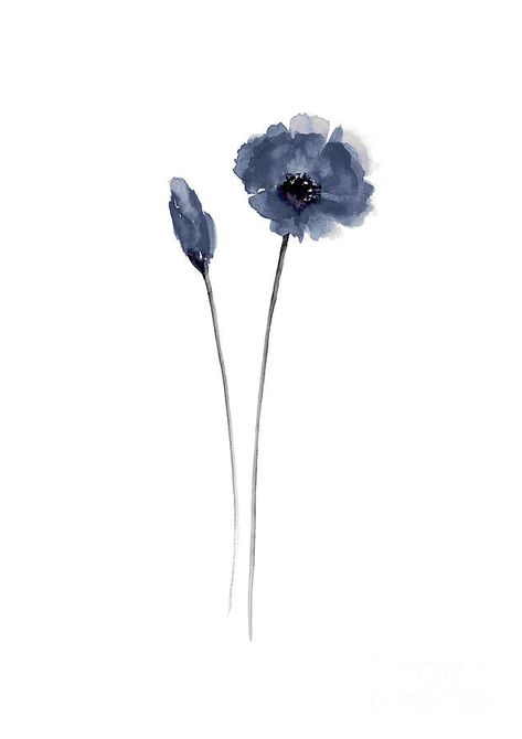 Poppy Poster, Flowers Black Background, Baby Print Art, Watercolor Tattoo Flower, Poppies Tattoo, Poster Blue, Vintage Flowers Wallpaper, Poppy Art, Flower Icons