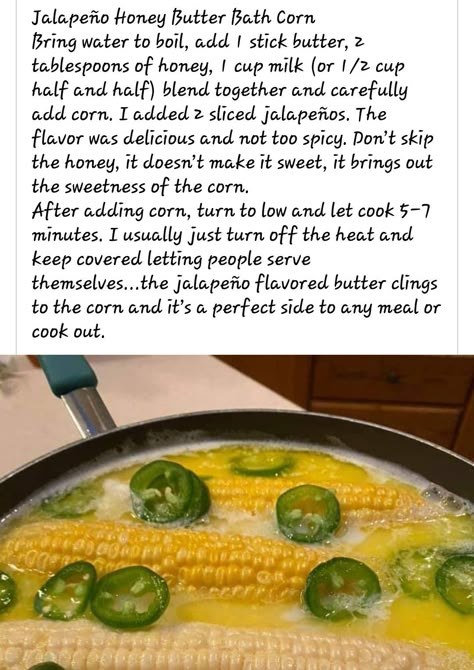 Butter Bath Corn, Butter Corn, Buttered Corn, Vegetable Side Dishes Recipes, Flavored Butter, Corn On The Cob, Corn Recipes, Corn On Cob, Honey Butter