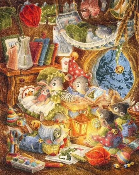 Mouse Illustration, Storybook Art, Fairytale Art, Animal Books, Christmas Illustration, Woodland Creatures, Childrens Illustrations, Cozy Winter, Cute Images