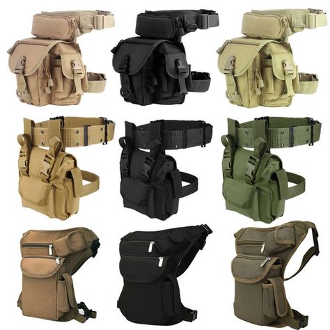 Tactical Leg Bag, Mens Belt Bag, Thigh Bag, Tactical Pouches, Military Accessories, Military Belt, Tactical Accessories, Tactical Wear, Travel Belt