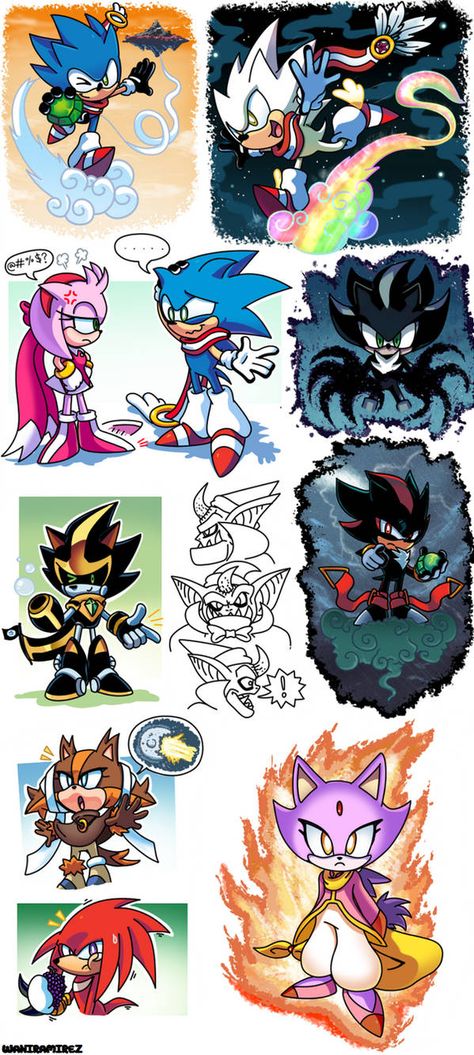 Sonic Skyline Art, Silver The Hedgehog Redesign, Sonic Skyline, Sonic Pokemon, Sonic Underground, Metal Sonic, Chihiro Y Haku, Shadow Sonic, Sonic Heroes