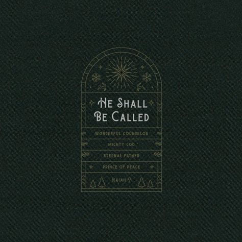 Branding concept for a Christmas series titled "He Shall Be Called," using line illustration, subtle texture, and festive typography. Nativity Graphic Design, Church Christmas Graphics, Christmas Sermon Series, Festive Typography, Sermon Graphics, Christian Symbolism, Christian Concert, Luxury Aesthetics, Advent Ideas