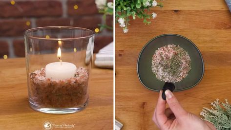 How to Make Himalayan Sea Salt Candle Diffusers What Are Salt Lamps Good For, Himalayan Salt Lamp Diy, Salt Lamp Diffuser, Benefits Of Himalayan Salt Lamp, Homemade Diffuser, Himalayan Salt Candle Holder, Small Himalayan Salt Lamp, Himalayan Salt Candle, Salt Candle Holder