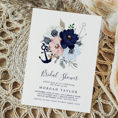 Tropical Bridal Shower Invitation #zazzle #weddinginvitations #birthdayinvitations #babyshowerinvitations #zazzleinvitations #monogram #businesscards #graduation #homedecor Beach Wedding Shower, Bridal Shower Modern, Beach Bridal Shower Invitations, Tropical Bridal Shower Invitations, Nautical Bridal Showers, Beach Bridal Showers, Tropical Bridal Showers, Tropical Bridal, Modern Nautical