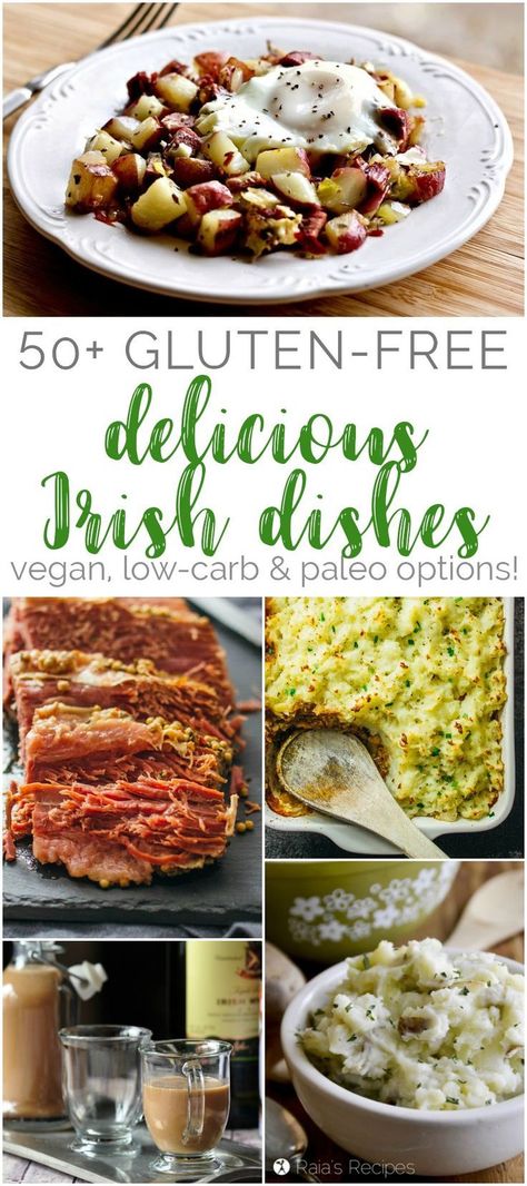 Whether you're Irish or not, you'll love these delicious gluten-free Irish dishes! With over 50 to choose from, and vegan, low carb, and paleo options, there's something for everyone! Food Recipes Instant Pot, Authentic Irish Food, Food Recipes Crockpot, Irish Food Recipes, Traditional Irish Food, Irish Recipes Appetizers, Unhealthy Recipes, Irish Recipes Authentic, Vegan Low Carb