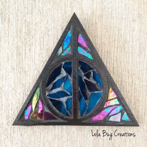 Harry Potter Mosaic, Alaskan Artist, Coloured Grout, Harry Potter Deathly Hallows, Harry Potter Decor, Glass Mosaic Art, Mosaic Projects, Mosaic Designs, Buying And Selling