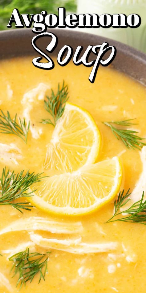 This Avgolemono Soup, or Greek Lemon Chicken Soup, is the perfect soup to serve in the spring and summer with its light and refreshing flavor. Greek Chicken Lemon Soup Recipe, Lemon Chicken Soup Greek, Greek Soups, Greek Lemon Soup, Greek Soup, Homemade Slaw, Avgolemono Soup, Greek Lemon Chicken Soup, Vegetarian Stir Fry