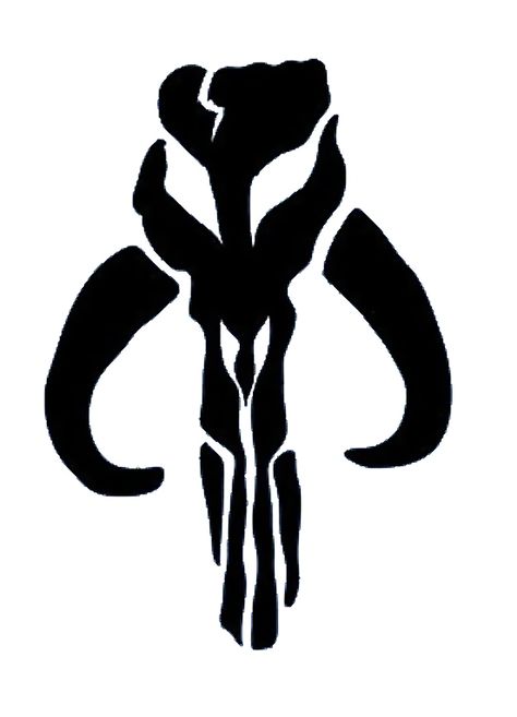 Mythosaur skull. Boba Fett Logo, Mandalorian Skull, Mandalorian Tattoo, Boba Fett Mandalorian, Star Wars Decal, Star Wars Tattoo, Skull Logo, Kylo Ren, Bounty Hunter