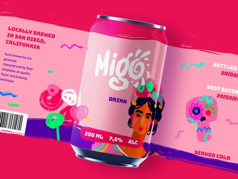 Drink Can Design, Packaging Illustration, Drink Packaging, Luxury Packaging Design, Drinks Packaging Design, Drinks Brands, Branding Design Packaging, Beer Packaging, Packaging Designs