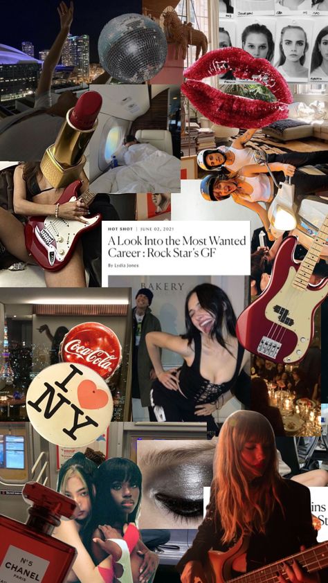 Rockstar gf’s gf 🎸🤘🏾#rockstargirfriend #rockstargf #rockstargfmodelgf #rockstargfaesthetic #wlw #collage #aesthetic Rockstar Girlfriend Widget, Rockstar Gf Lockscreen, Giada Core, Rockstar Gf Wallpaper, The Rockstars Gf Aesthetic, Rockstar Gf Posters Aesthetic, Rockstar Gf Collage, Girlfriend Aesthetic, Rockstar Girlfriend