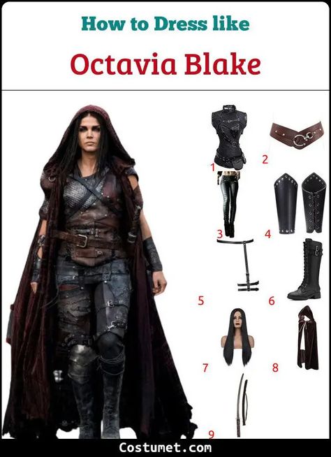 Octavia Blake (The 100) Costume for Cosplay & Halloween 2023 The 100 Costume, Female Marvel Cosplay, Comicon Outfit, 2023 Halloween Costume Ideas, Huntress Costume, Viking Halloween Costume, Vikings Halloween, Brown Cape, Blonde Halloween Costumes