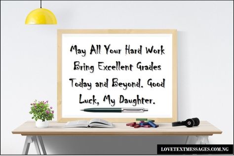 Exam Success Wishes for Your Daughter Best Wishes For Exams Student, Success Cards For Exams Design, Success Cards For Exams, Exam Success Wishes, Examination Wishes, Success Cards, Exam Wishes Good Luck, Best Wishes For Exam, Exam Prayer