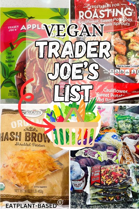 The wildly popular Trader Joe's grocery chain carries an amazing line of vegan products that are so good that anyone will enjoy them. For the plant-based community that eats even closer to the plant and is often oil-free, the shelves are stocked with an unbelievable array of items for even the most health-conscious shoppers. We have compiled a list of 140+ Trader Joe's Vegan products and included a downloadable PDF shopping list! Trader Joes Vegetarian, Dried Watermelon, Vegan Shopping List, Mango Pineapple Salsa, Trader Joes Vegan, Veggie Lasagna, Trader Joe's Products, Lunch Inspiration, Trader Joes Recipes