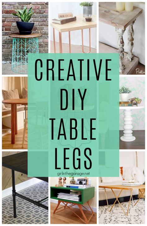 Dining Table Legs Ideas Wooden Diy, Coffee Table Legs Diy, Unique Table Legs Ideas, How To Make Table Legs Easy Diy, Kitchen Table Legs Ideas, Coffee Table Legs Ideas Wooden, Diy Legs For Furniture, Table With Metal Legs Diy, Diy Table Legs Cheap