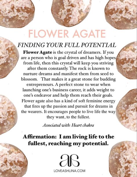 Flower Agate Properties, Flower Agate Crystal Meaning, Flower Agate Meaning, Spirituality Guide, Crystals Properties, Flower Healing, Manifest Them, Agate Healing Properties, Crystals Meanings