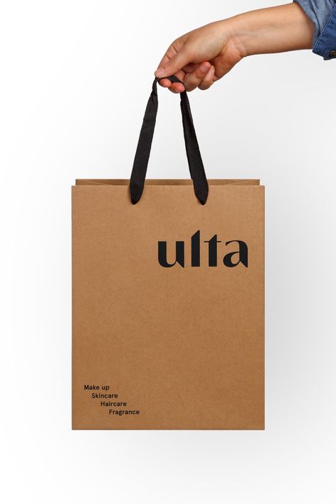 Ulta Beauty Rebrand Ariana Grande Ulta Beauty, Ulta Beauty Logo, Modern Logotype, Visual Identity System, Beauty Design, Ulta Beauty, Beauty Brand, Paper Shopping Bag, Sephora