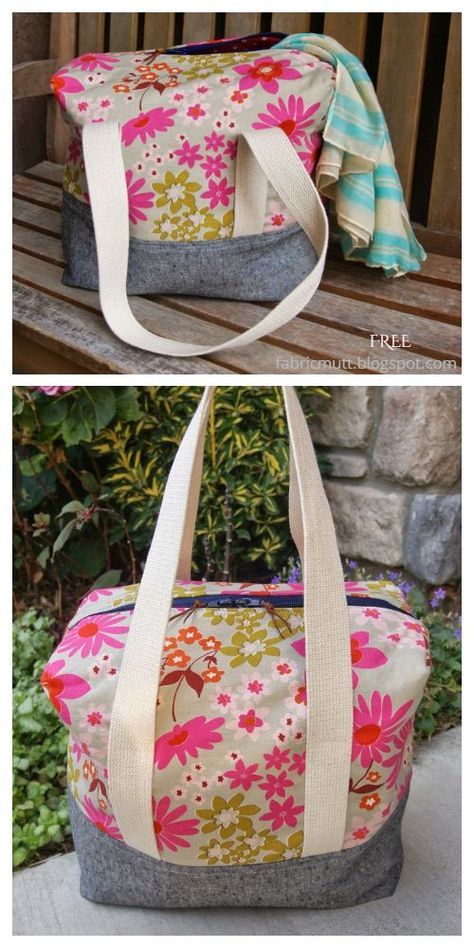 Ellie Travel Case Free Sewing Patterns | Fabric Art DIY Travel Pouch Pattern, Travel Bag Patterns To Sew Free, Overnight Bag Pattern, Weekender Bag Pattern, Fabric Art Diy, Kids Travel Bags, Handbag Sewing, Sewing Tutorials Bags, Duffle Bag Patterns