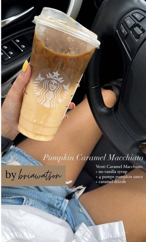 Starbucks Macchiato, Starbies Drinks, Fall Starbucks, Starbucks Fall Drinks, Starbucks Drink Menu, Coffee Orders, Starbucks Hacks, Starbucks Secret Menu Recipes, Cold Starbucks Drinks