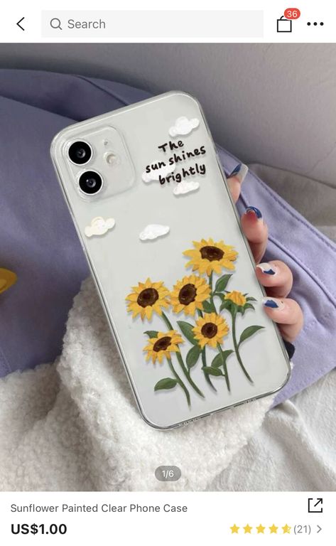 Phone Case Ideas Aesthetic Paint, Sunflower Phone Case Painted, Sunflower Mobile Cover, Back Cover Art Phone, Sunflower Phone Cover, Art Phone Cases Paint Aesthetic, Trending Phone Cases 2023, Creative Iphone Cases Design, Back Cover Design Mobile