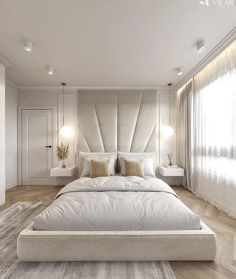 Bedroom Pop Design, Best Bedroom Colors, Unique Bedroom Design, Bedroom Interior Design Luxury, Classy Bedroom, Modern Luxury Bedroom, Minimalist Bedroom Design, Bedroom Decor Design, Bed Furniture Design