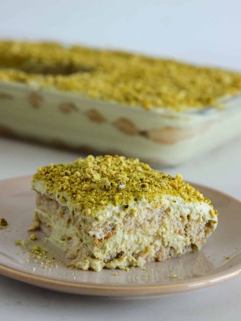 Pistachio Tiramisu Recipe - The Cooking Foodie Pistachio Tiramisu Recipe, Pistachio Tiramisu, Traditional Tiramisu, The Cooking Foodie, Food Charlatan, Tiramisu Cake, Tiramisu Recipe, Indulgent Desserts, Classic Desserts