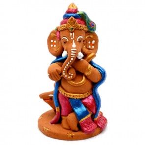 Terracotta Handpainted Ganesha Posing Like Lord Krishna #idols Eco Friendly Ganesha, Clay Ganesha, Indian Handicrafts, Baby Ganesha, Radha Krishna Wallpaper, Plan Book, Ganesha Painting, Ganesha Art, Eco Friendly Decor