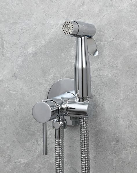 Tecmolog Wall Mounted Bidet Sprayer Set, Stainless Steel Round Handheld Bidet Attachment #bidet #toilet #bathroom https://www.sanitarya.com/products/ws024j2f3 Bidet Attachment, Bidet Sprayer, Toilet Bathroom, Bidet Toilet, Wall Mount, Stainless Steel, Wall, Quick Saves