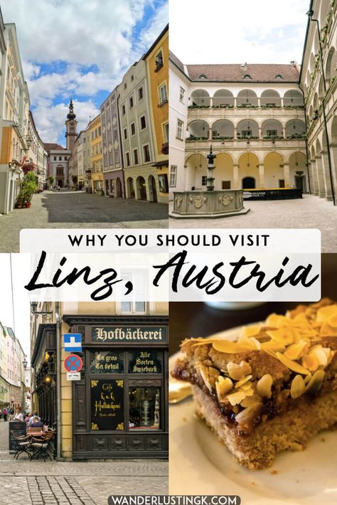 Looking for where to visit in Austria? Read why you must visit Linz, Austria's hidden gem, with tips for the best things to do in Linz, Austria (including eating Linzer Tart!). #travel #europe #linz #austria Linzer Tart, Travel 2025, Austria Travel Guide, Travel Austria, Winter Cruise, Linz Austria, Best Cities In Europe, Danube River Cruise, Viking Cruises Rivers