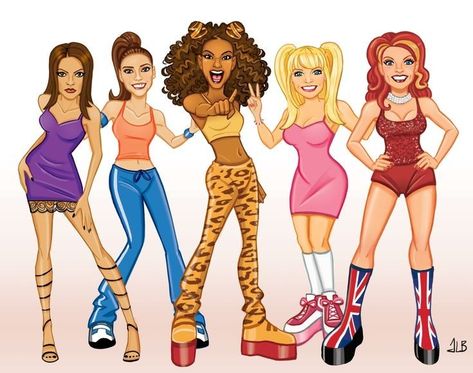 Spice Girls Outfits, Spice Girls 90s, Commission Ideas, Widget Photos, The Spice Girls, Posh Spice, Geri Halliwell, Girls Aloud, Design Sketchbook