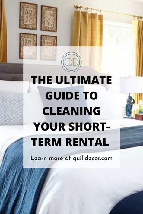 Cleaning your short-term rental guide Airbnb Checklist, Vacation Rental Host, Cleaning Checklist Printable, Airbnb House, Income Property, Airbnb Design, Apartment Cleaning, Airbnb Rentals, Cleaning Guide