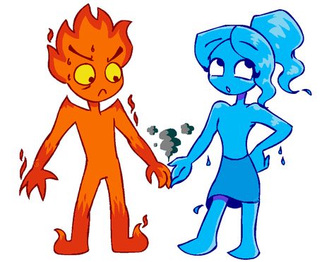 Quiet Tomato en Twitter: "fireboy n watergirl........... https://t.co/Sc0fQdWYI3" / Twitter Fireboy And Watergirl Fanart, Fire Boy And Water Girl, Fireboy And Watergirl, Water Girl, Water And Fire, Super Powers Art, Fire And Water, Girl In Water, Fun Math Games