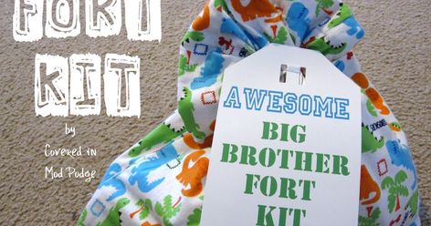 Covered in Mod Podge: Awesome Big Brother Fort Kit {or a three year old's dream} Baby Born Gift Ideas, Big Brother Kit, Big Brother Gifts, Diy Boy Gifts, Fort Kit, Big Brother Gift, Trending Christmas Gifts, Big Brothers, Christmas Gift For Dad