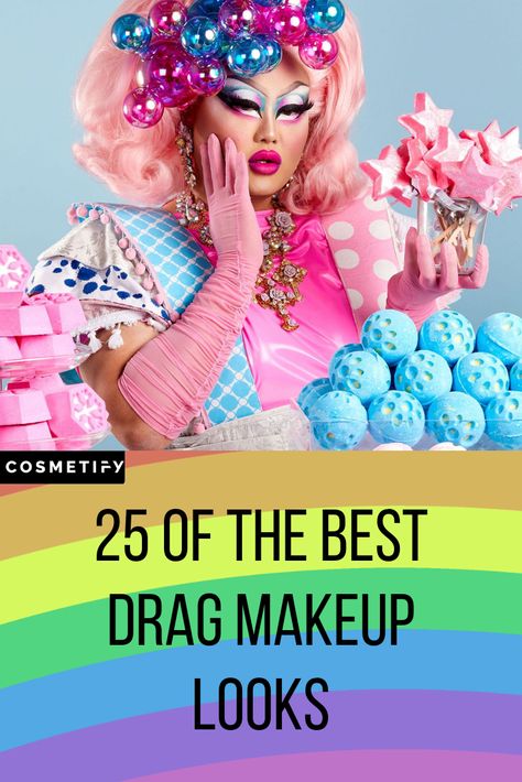 Pride month is in full swing and as London gets ready for a day of flamboyant festivities, we thought we’d reflect on 25 of the best drag makeup looks. Queen Makeup Looks, Drag Queen Makeup Looks, Drag Makeup For Women, Drag Makeup Ideas, Drag Makeup Looks, Adult Face Painting, Best Drag Queens, Drag Queen Makeup, Face Paints