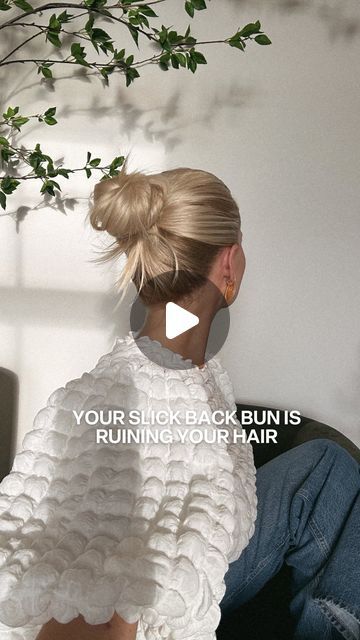 Kathleen Post on Instagram: "Stop ruining your hair with the slick backs!!!! 😜 Like & follow for more hair tips!! For links to what I used, comment “shop” and I’ll DM you links (and outfit links). Also always linked in bio- just click LTK! 🤍 https://liketk.it/4FCTy #hairgrowthjourney #healthyhairtips #slickbackbun #quickhairtutorial" Slick Back Outfits, Easy Slick Back Hairstyles, Side Part Slick Back, Chignon Tutorial, Slick Backs, Slicked Back Hairstyles, Slick Back Hair, Kathleen Post, Slicked Back Ponytail