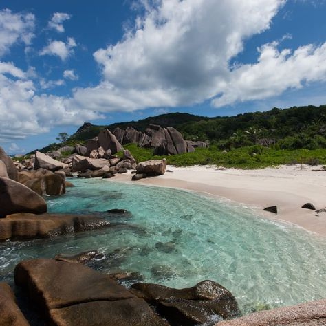 SeyVillas on Instagram: “Anse Marron is a spectacular beach on La Digue with natural pools and granite boulders! 🌴 #visitseychelleslater #experienceseychelleslater…” Boulder Beach, Natural Pool, Future Travel, Bouldering, Pool, Water, Travel, On Instagram, Instagram