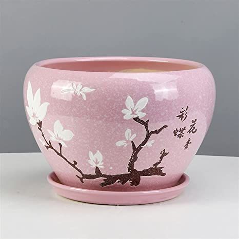 Cute Flower Pot Designs, Painted Pots For Plants, Pottery Painting Plant Pot, Pot Designs Painted, Pink Flower Pot, Pink Pots, Flower Pots Indoor, Painting Pots, Pink Pot