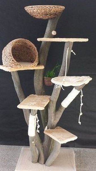 Custom Cat Trees, Katt Diy, Cat Playground Outdoor, Katt Grejer, Kat Diy, Chat Diy, Cat Tree House, Diy Cat Tree, Cat Towers