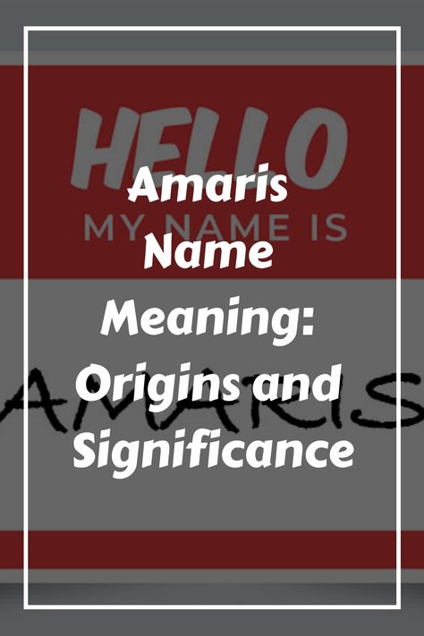 If you’re looking for a unique and meaningful name for your baby girl, Amaris might be a great choice. This name has multiple origins and meanings, depending Nicknames For Olivia, Swahili Names, Greek Names, Biblical Names, African Origins, Meaningful Names, Hebrew Names, Gender Neutral Names, Baby Name List