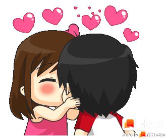 Kiss Sticker - Kiss - Discover & Share GIFs Calin Gif, Kiss Sticker, Romantic Kiss Gif, Hug Stickers, Images Emoji, Hug Gif, Love Cartoon Couple, I Love You Gif, Love You Gif