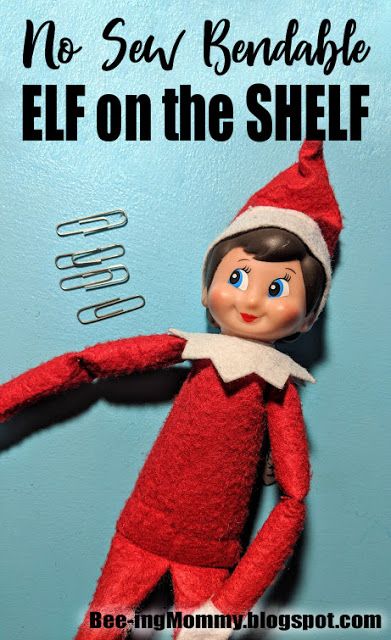 Easy No Sew bendable Elf on the Shelf hack using only paper clips Make Your Elf Bendable, How To Make Your Elf On The Shelf Bendy, How To Make The Elf Bendable, Lets Take An Elfie Elf On The Shelf, How To Make Elf Bendable, Make Elf Bendable, How To Make Your Elf Bendable, Elf On The Shelf Strike Ideas, Make Elf On The Shelf Bendable