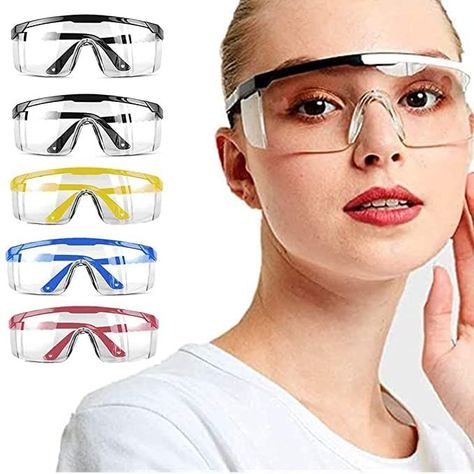 5 PACK Safety Glasses Eyeglasses Eyes Protection Safety Goggles Protective Eyewear Clear Anti-fog Anti-Scratch Lenses Over Prescription Glasses Eye Shields for Nurses Men and Women Eye Protection Glasses, Protective Goggles, Goggles For Men, Womens Safety, Colour Set, Goggles Glasses, Protective Eyewear, Safety Goggles, Safety Glasses