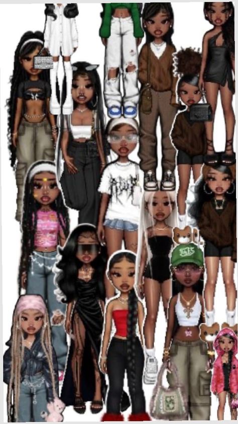 #fashion gal Imvu Outfits, Latina Outfit, Music Things, Bratz Inspired Outfits, Hard Nails, Fashion Gal, I Need Friends, Swag Cartoon, Need Friends