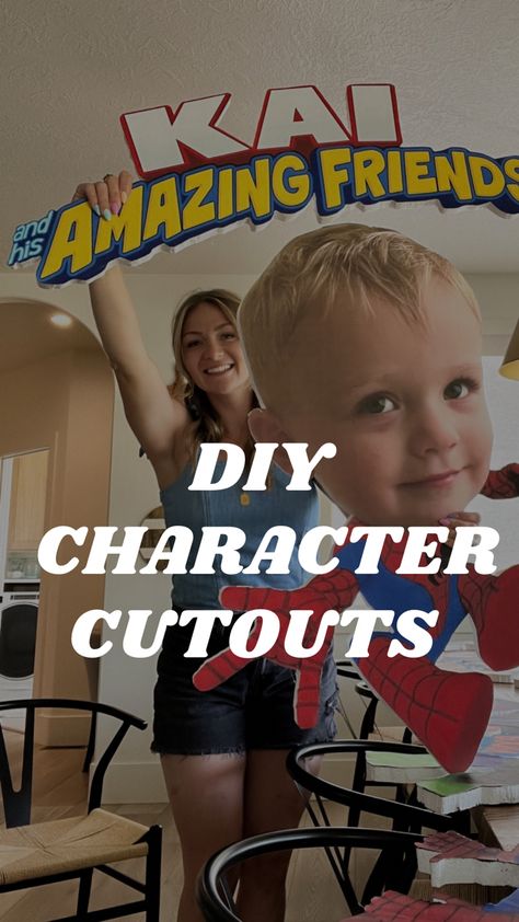 How to create character cutouts at home! Diy Character Cutouts, Diy Spidey Birthday Party, Birthday Party Hacks, Baby Yoda Birthday, Character Cutouts, Yoda Birthday, Spidey Birthday, Create Character, Character Template