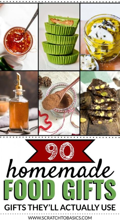 This is an incredible list of food gift ideas homemade in your kitchen, from a DIY lover like yourself. Make thoughtful gifts at home for Christmas this year! #scratchtobasics #giftideas Diy Christmas Spice Gifts, Healthy Food Gifts For Christmas, Home Made Food Gifts, Diy Spice Mixes Gifts, Homemade Christmas Food Gifts, Edible Gift Ideas, Diy Christmas Gifts Spices, Diy Seasoning Mixes Christmas Gifts Homemade Spices, Homemade Jam Christmas Gift